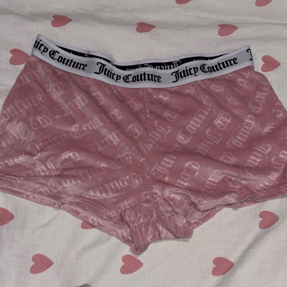 Juicy Couture Pink Logo Pajama Shorts